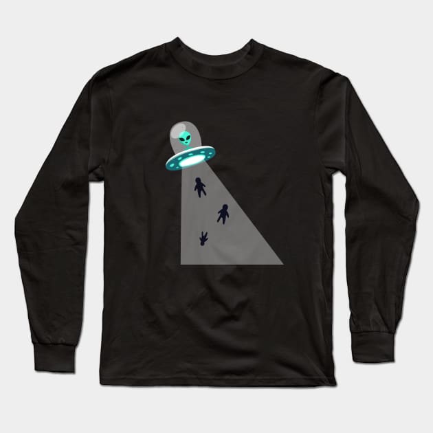 UFO Alien Abduction Long Sleeve T-Shirt by Utopia Shop
